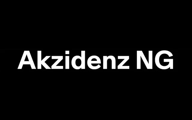 Akzidenz NG specimen from Contemporary Type