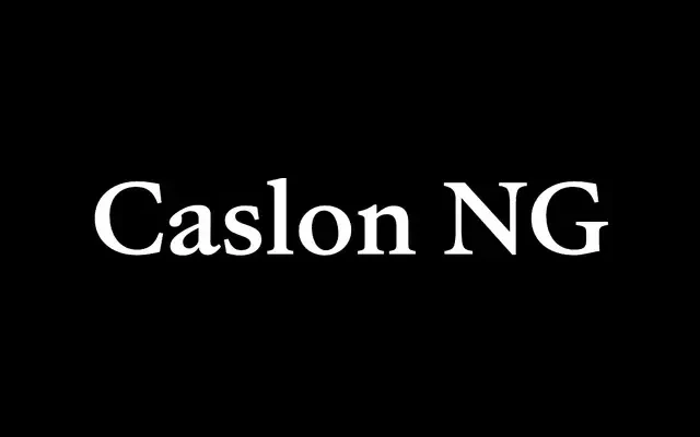 Caslon NG specimen from Contemporary Type