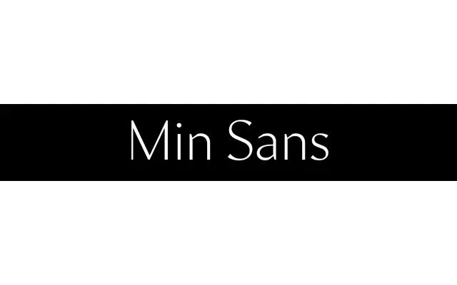 Min Sans specimen from Contemporary Type