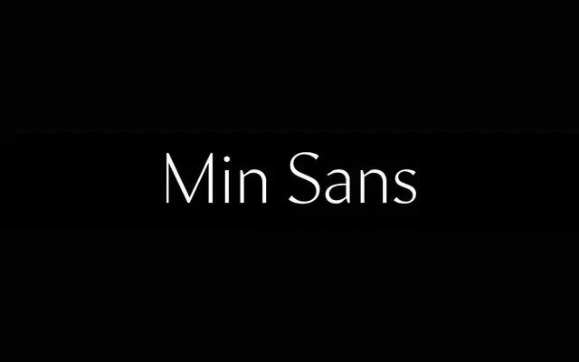 Min Sans specimen from Contemporary Type