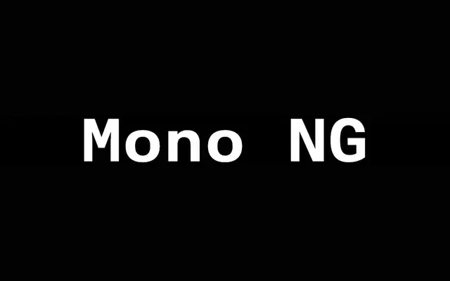 Mono NG specimen from Contemporary Type