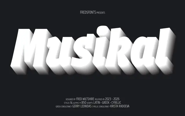 Musikal specimen from Contemporary Type