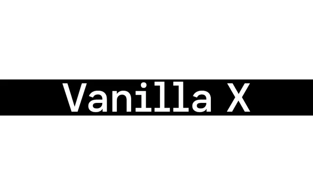 Vanilla X specimen from Contemporary Type