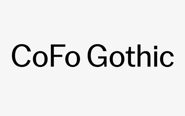 CoFo Gothic specimen from Contrast Foundry