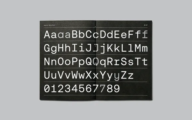 Aeonik Mono specimen from CoType Foundry