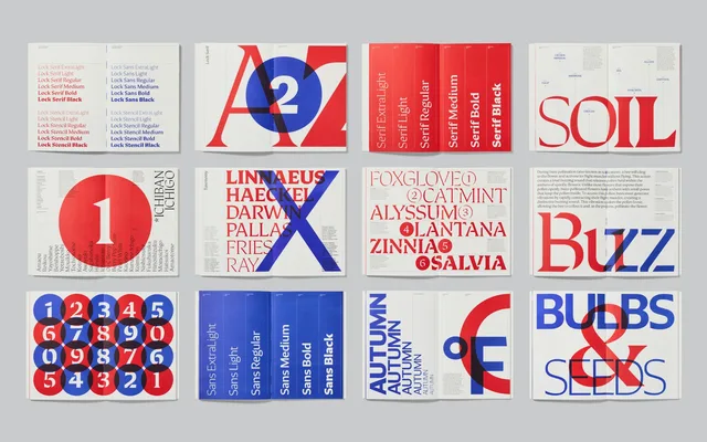 Lock Serif Stencil specimen from CoType Foundry