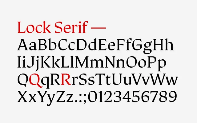 Lock Serif specimen from CoType Foundry