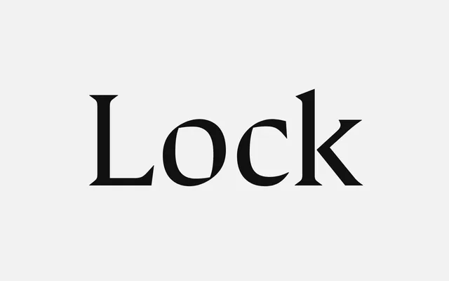 Lock specimen from CoType Foundry