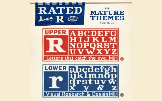 Rated R specimen from Damn Type Co