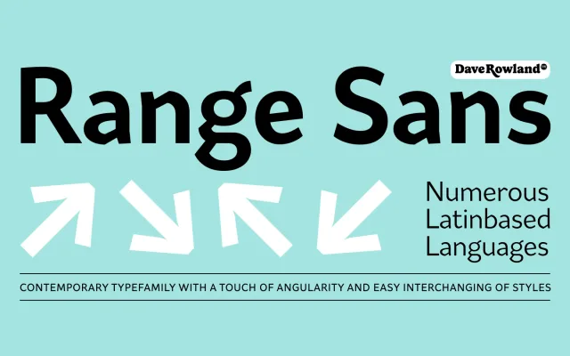 Range Sans specimen from Dave Rowland Type
