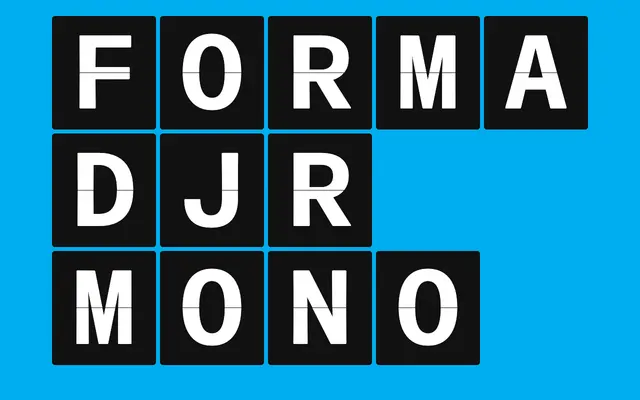 Forma DJR Mono specimen from David Jonathan Ross