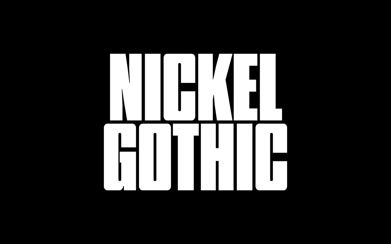 Nickel Gothic specimen from David Jonathan Ross