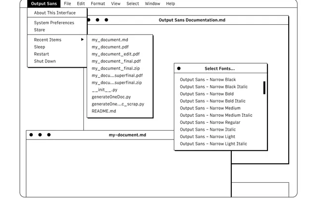 Output specimen from David Jonathan Ross