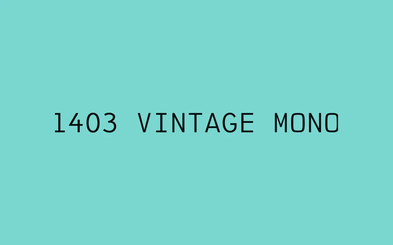 1403 Vintage Mono specimen from Delve Fonts