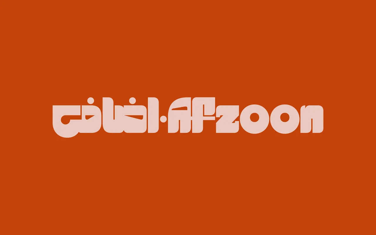 Afzoon specimen from Delve Fonts