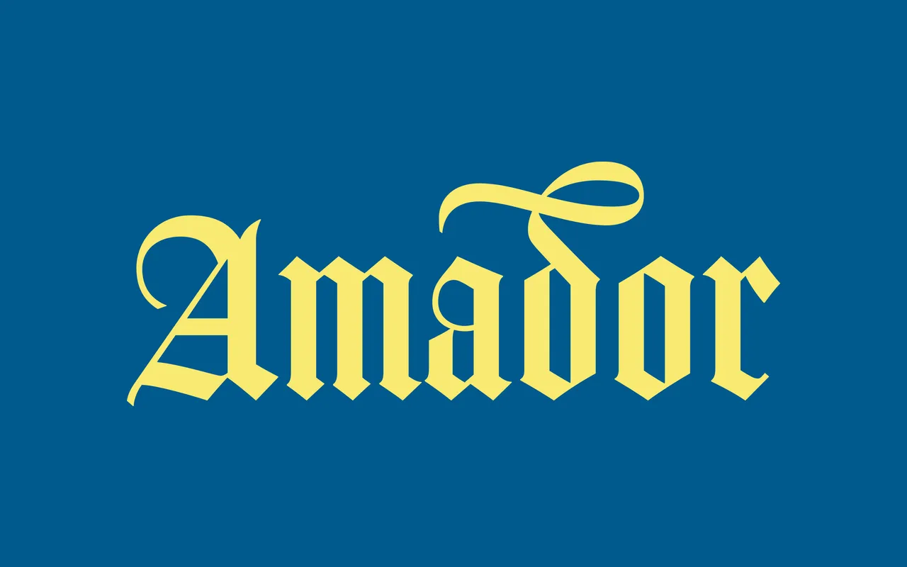Amador specimen from Delve Fonts