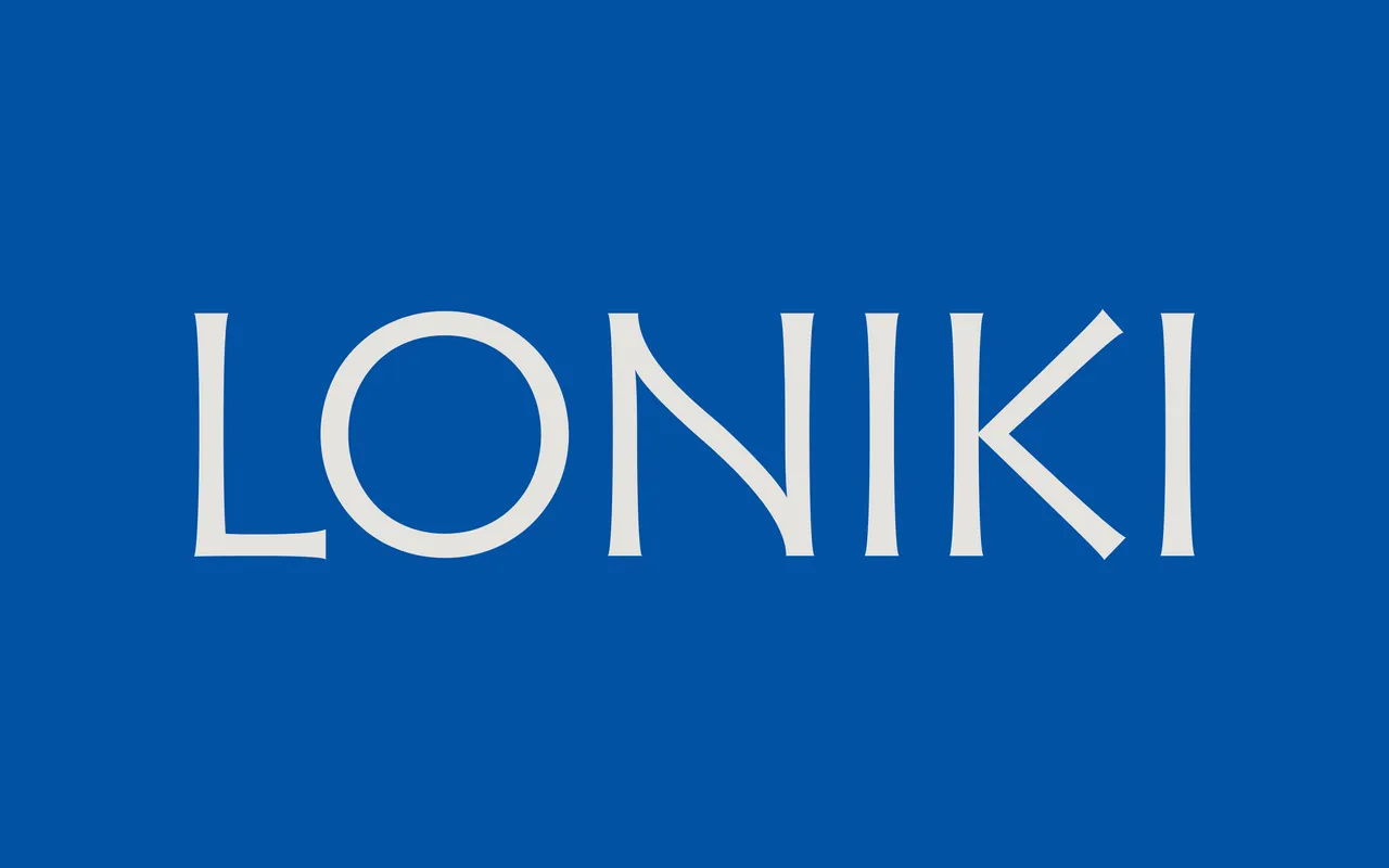 Loniki specimen from Delve Fonts