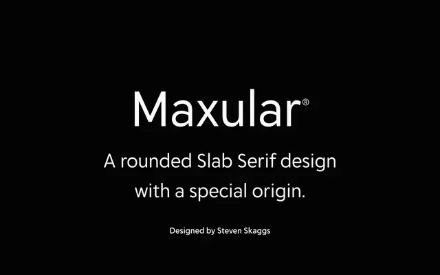 Maxular specimen from Delve Fonts