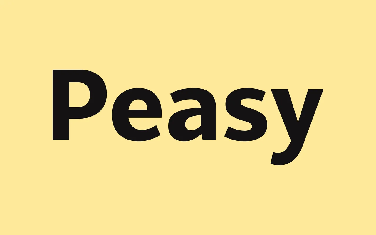 Peasy specimen from Delve Fonts