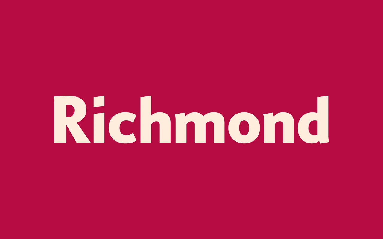 Richmond specimen from Delve Fonts