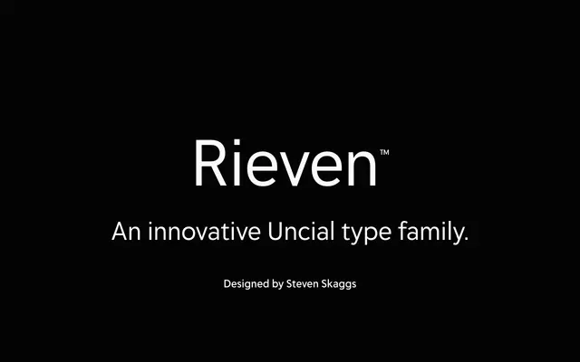 Rieven specimen from Delve Fonts