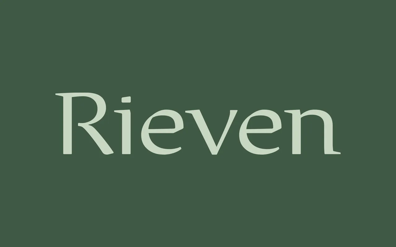 Rieven specimen from Delve Fonts