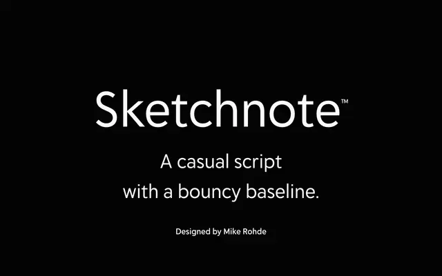 Sketchnote specimen from Delve Fonts