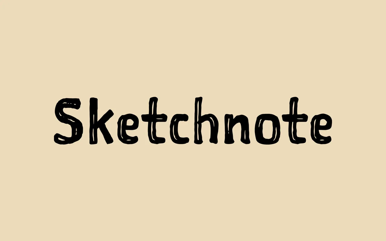 Sketchnote specimen from Delve Fonts