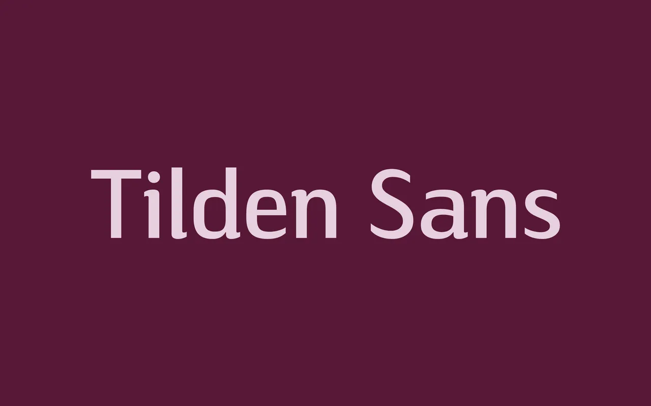 Tilden Sans specimen from Delve Fonts