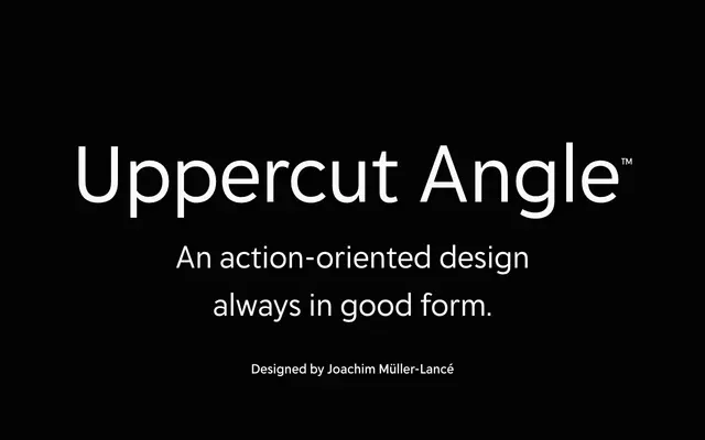 Uppercut Angle specimen from Delve Fonts