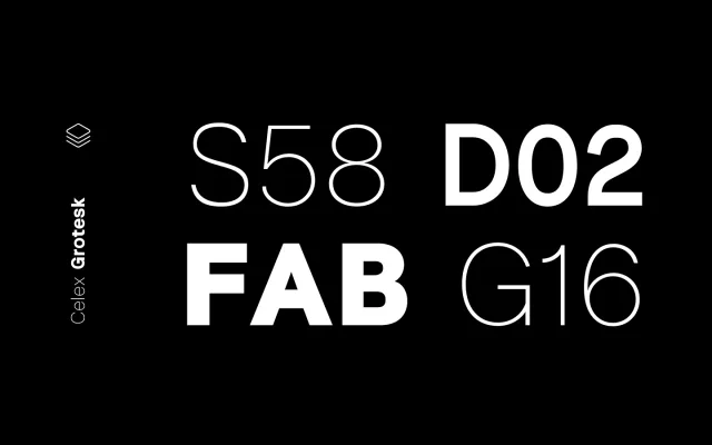 Celex Grotesk specimen from Designova Fonts