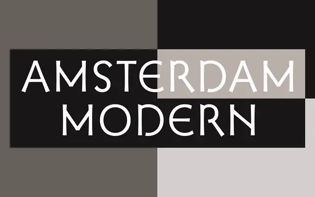 Amsterdam Modern specimen from Dharma Type