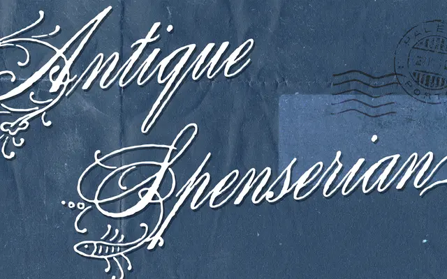 Antique Spencerian specimen from Dharma Type