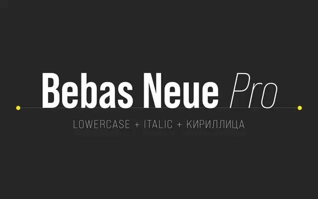 Bebas Neue Pro specimen from Dharma Type