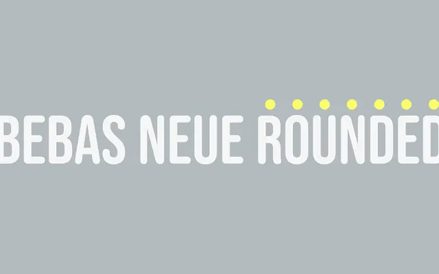 Bebas Neue Rounded specimen from Dharma Type