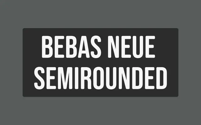 Bebas Neue SemiRounded specimen from Dharma Type