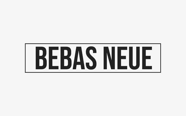 Bebas Neue specimen from Dharma Type