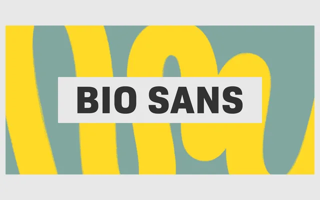 Bio Sans specimen from Dharma Type