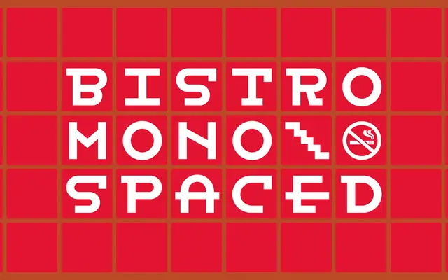 Bistro Mono specimen from Dharma Type