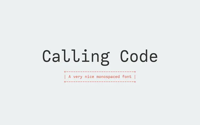 Calling Code specimen from Dharma Type