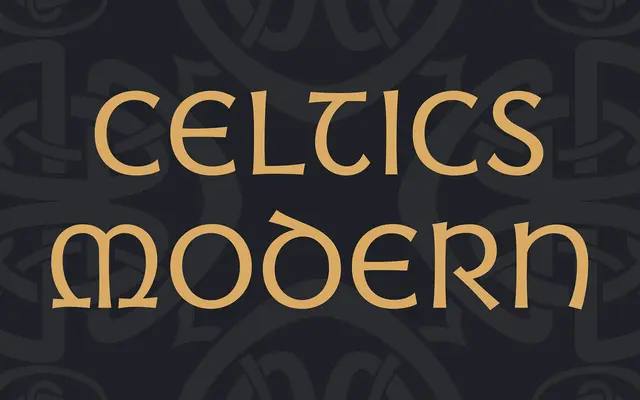 Celtics Modern specimen from Dharma Type