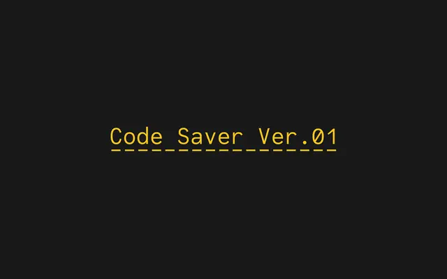 Code Saver specimen from Dharma Type