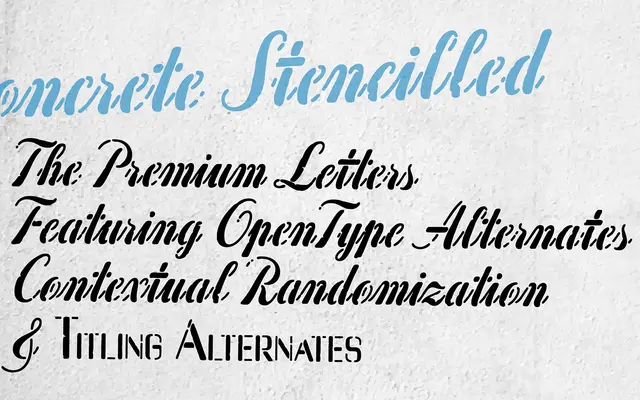 Concrete Stencil specimen from Dharma Type
