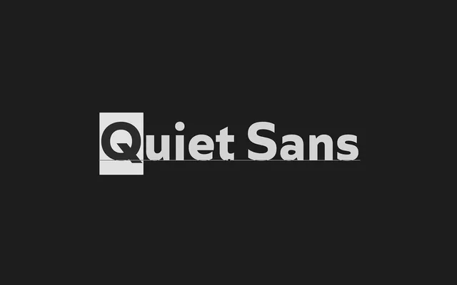 Quiet Sans specimen from Dharma Type