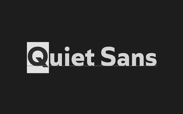 Quiet Sans specimen from Dharma Type
