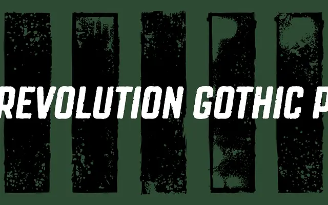 Revolution Gothic P specimen from Dharma Type