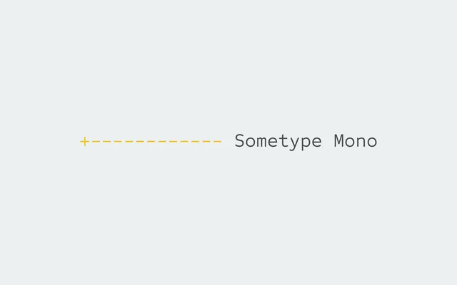 Sometype Mono specimen from Dharma Type