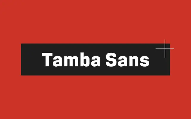Tamba Sans specimen from Dharma Type