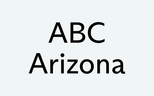 ABC Arizona specimen from Dinamo Typefaces