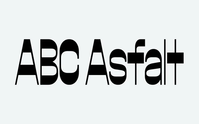 ABC Asfalt specimen from Dinamo Typefaces